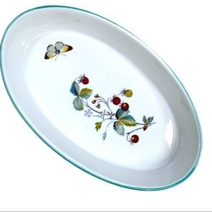 🔥ROYAL Worcester Flameproof Porcelain Oval Dish, Strawberry Design, EUC
